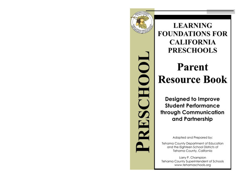 Preschool Learning Foundations