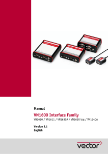 Manual VN1600 Interface Family
