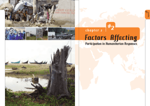 Factors affecting participation in humanitarian