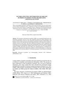 FACTORS AFFECTING THE FORMATION OF ORGANIC BY