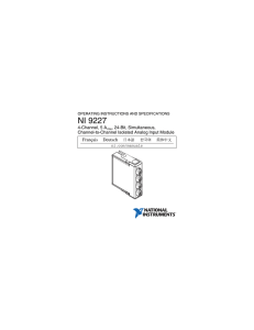 NI 9227 Operating Instructions and Specifications