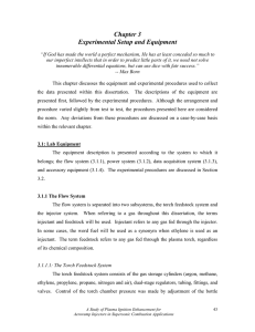Chapter 3 Experimental Setup and Equipment The experimental