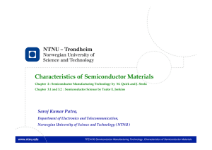 Ch2 Characteristics of Semiconductor Materials