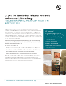 UL 962: The Standard for Safety for Household and Commercial