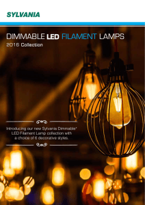 dimmable led filament lamps