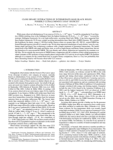 close binary interactions of intermediate