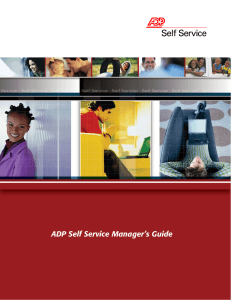 ADP Self Service Manager`s Guide