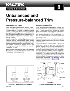 Unbalanced and Pressure-balanced Trim