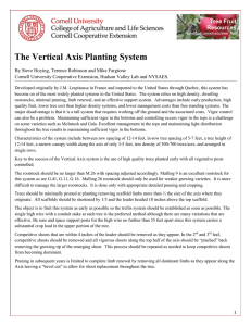 The Vertical Axis Planting System - Cornell Fruit