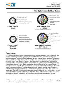 Fiber Optic Indoor/Outdoor Cables Description