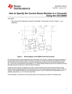How to Specify the Current Sense Resistor in a