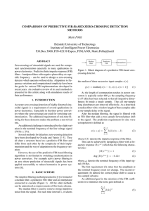 COMPARISON OF PREDICTIVE FIR-BASED ZERO