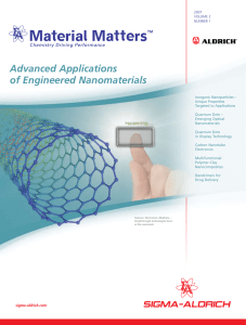 Material Matters Vol. 2 No. 1 - Advanced Applications of Engineered