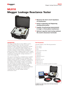 MLR10 Megger Leakage Reactance Tester