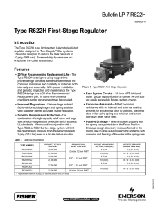 Type r622h first-stage regulator