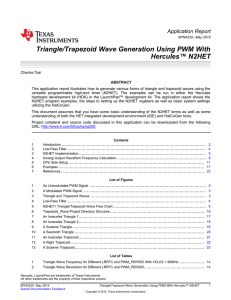 Triangle/Trapezoid Wave Generation Using