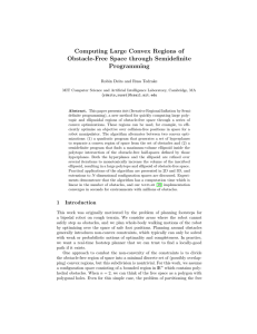 Computing Large Convex Regions of Obstacle