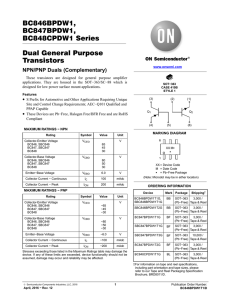 BC847BPDW1T1G - ON Semiconductor