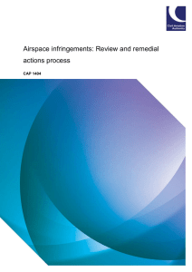 Airspace infringements: Review and remedial actions process