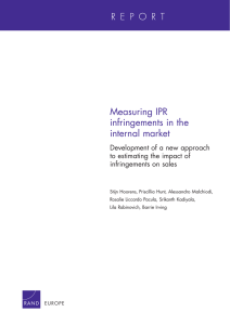 Measuring IPR infringements in the internal market