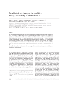 The effect of net charge on the solubility, activity, and stability of