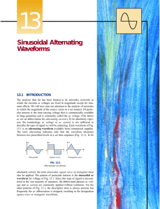 Sinusoidal Alternating Waveforms