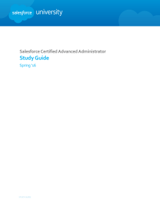 Study Guide - Salesforce Certification