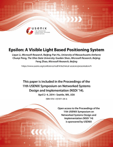 Epsilon: A Visible Light Based Positioning System