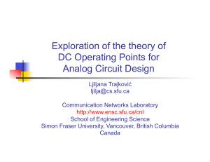 Exploration of the theory of DC Operating Points for Analog Circuit
