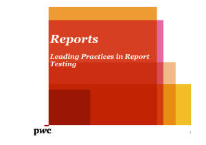 How are Reports Tested?