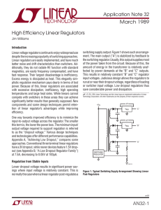 AN32 - High Efficiency Linear Regulators