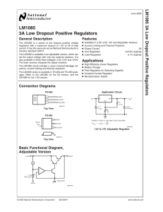 LM1085 3A Low Dropout Positive Regulators