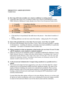 FREQUENTLY ASKED QUESTIONS Central Area Q. How long will it