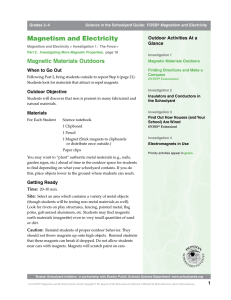 Magnetism and Electricity - Boston Schoolyard Initiative