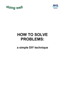 How to Solve Problems: A Simple DIY Technique