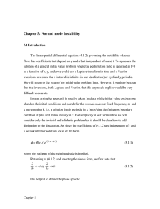 Chapter 5: Normal mode Instability