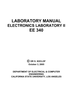 laboratory manual ee 340 - California State University, Los Angeles