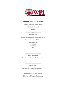 Wireless Digital Voltmeter - Worcester Polytechnic Institute