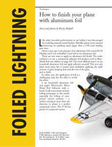 How to finish your plane with aluminum foil