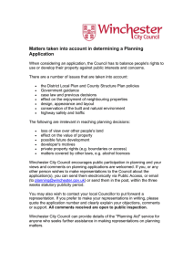 Matters taken into account in determining a Planning Application