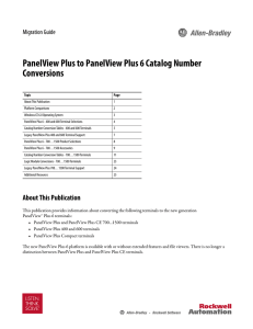PanelView Plus to PanelView Plus 6 Catalog Number Conversions