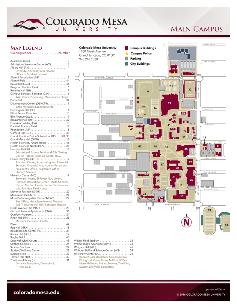 Colorado Mesa University Map
