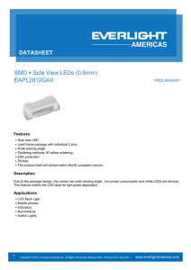 SMD Side View LEDs (0.8mm) EAPL2812GA0