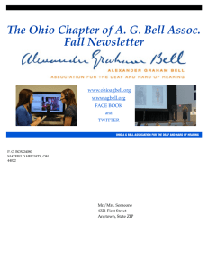 Newsletter final AG Bell - The Ohio Chapter of The Alexander