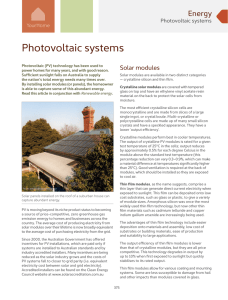 Your Home - photovoltaic systems