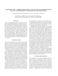 A METHOD FOR CARRIER FREQUENCY AND PHASE