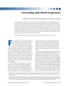 Forecasting with Mixed Frequencies - St. Louis Fed