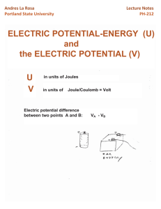 ELECTRIC POTENTIAL-ENERGY (U) and the ELECTRIC