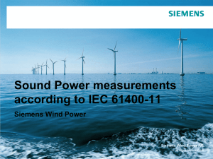 Sound power measurements according to IEC 61400