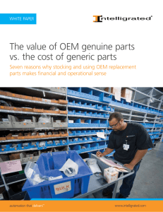 The value of OEM genuine parts vs. the cost of generic parts